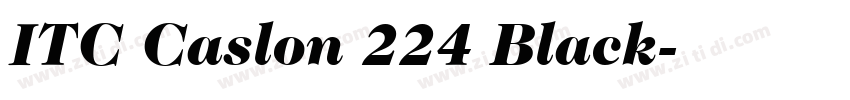 ITC Caslon 224 Black字体转换